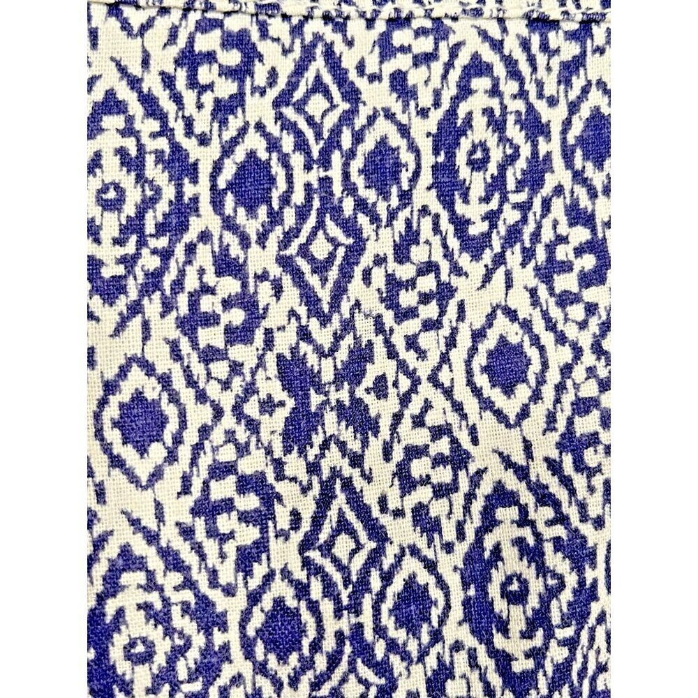 Briggs Linen Blend Boho Tassel Shorts Navy White Large - Picture 9 of 11